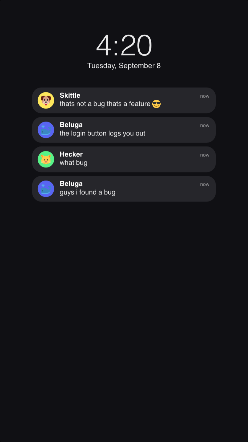 Notification preview